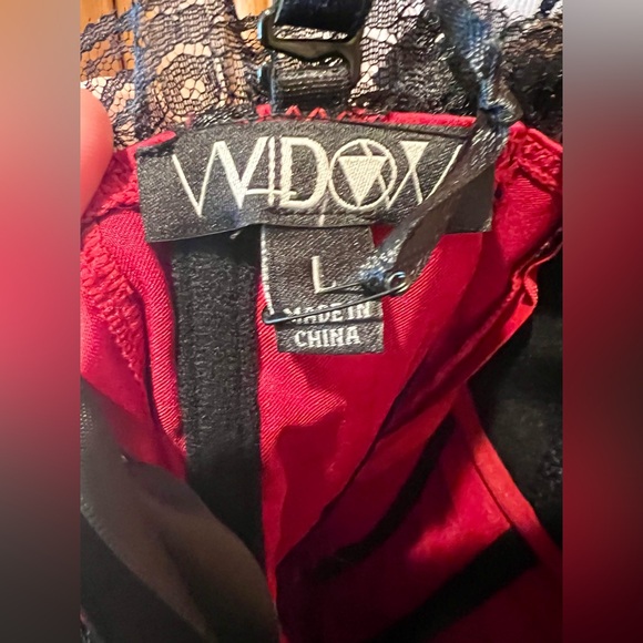 NWT Dolls Kill Widow When Night Comes Mini dress Satin Bodice Tiered Mini Lace - Picture 8 of 14